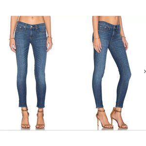 Rag & Bone Capri Skinny Jean Size 26x26 Rae Blue Denim Medium Wash Low Rise